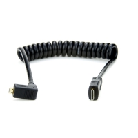 Atomos Micro HDMI (kąt)/Mini HDMI kabel spiralny 30cm