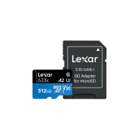 Lexar 633X microSDHC/SDXC w/adap (V30) R95/W45 512GB