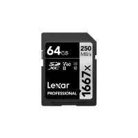 Lexar Pro 1667X SDXC UHS-II U3 (V60) R250/W120 64GB