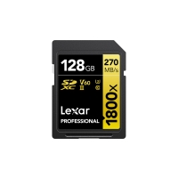 Lexar Pro 1800x SDXC U3 (V60) UHS-II R270/W180 128GB