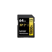 Lexar Pro 1800x SDXC U3 (V60) UHS-II R270/W180 64GB GOLD Series