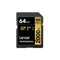 Lexar Pro 2000X SDHC/SDXC UHS-II U3(V90) R300/W260 (W/O Cardreader) 64GB